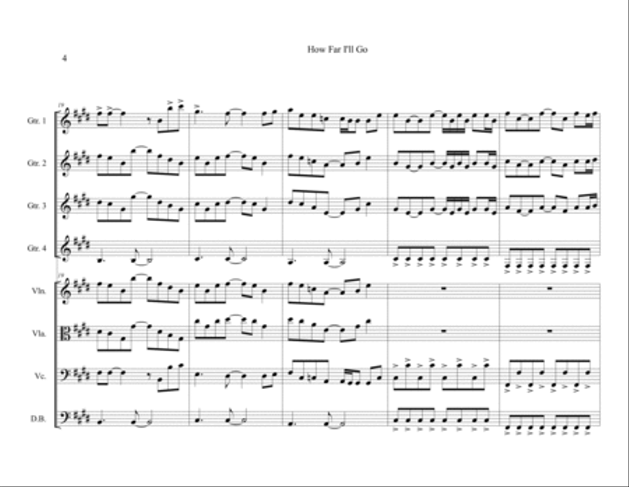 How Far I'll Go School and Community scores gallery preview page 6