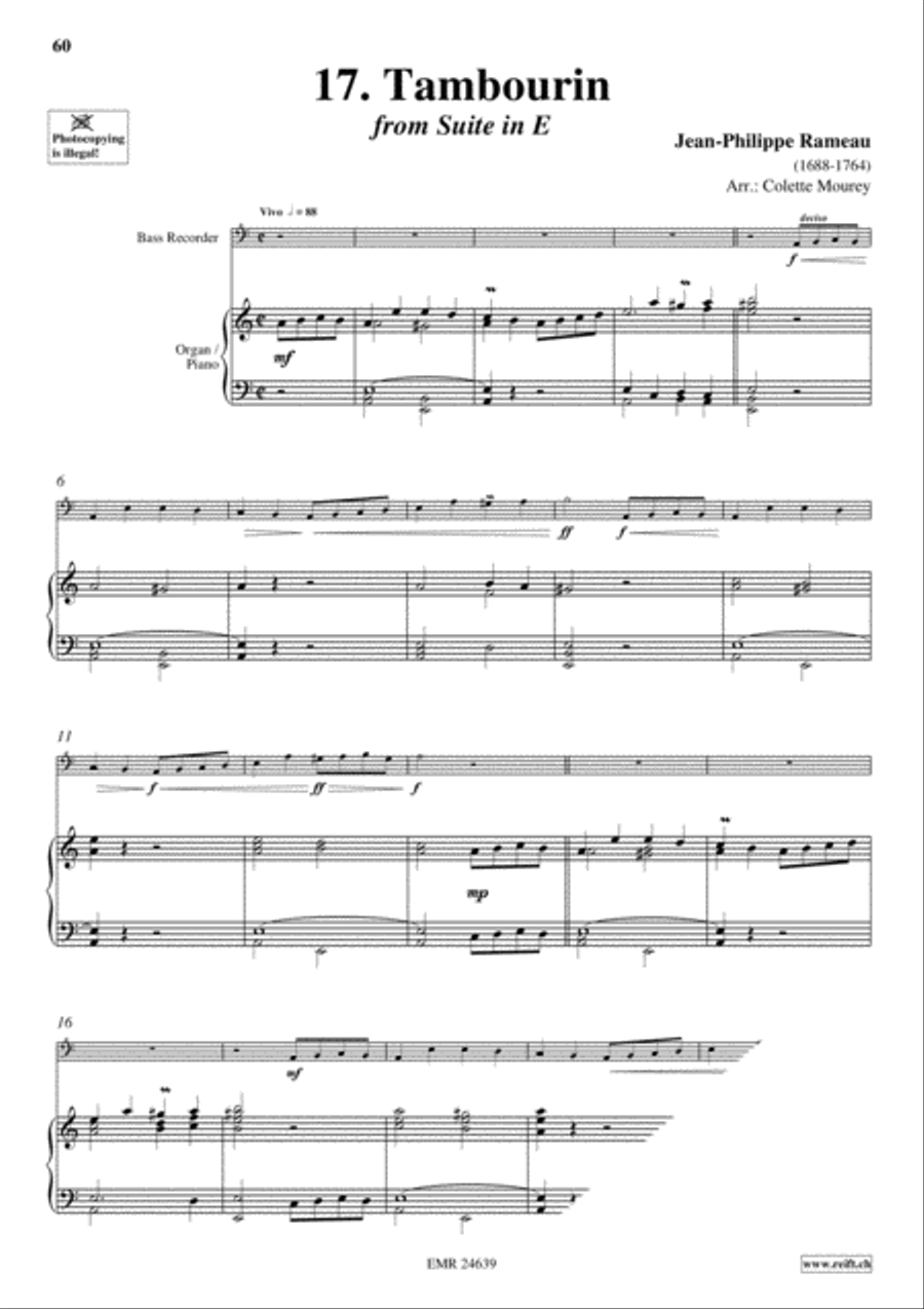 40 Greatest Baroque Hits Volume 2 Bass Recorder scores gallery preview page 19