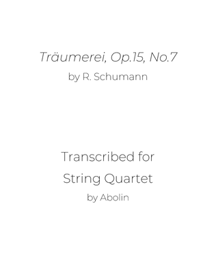 Book cover for Schumann: Traumerei, Op.15, No.7 - String Quartet