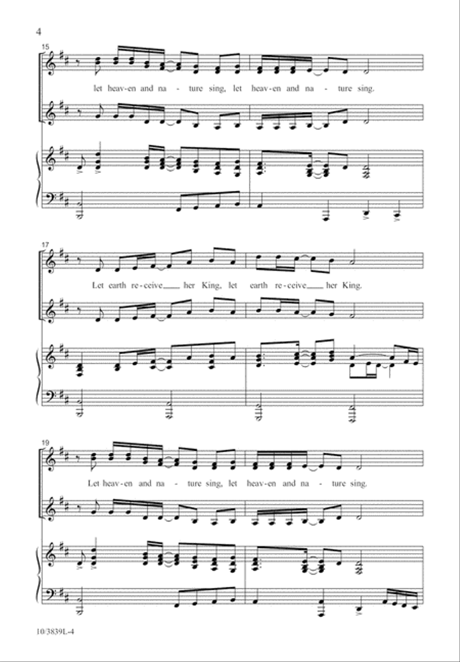 Let Heaven and Nature Sing SSA scores gallery preview page 5