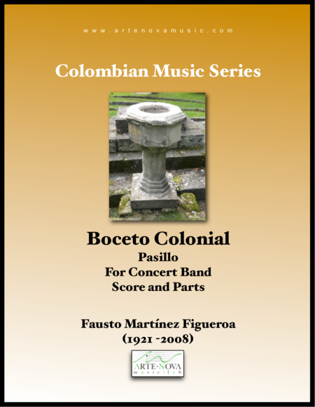 Boceto Colonial. Pasillo for Concert Band