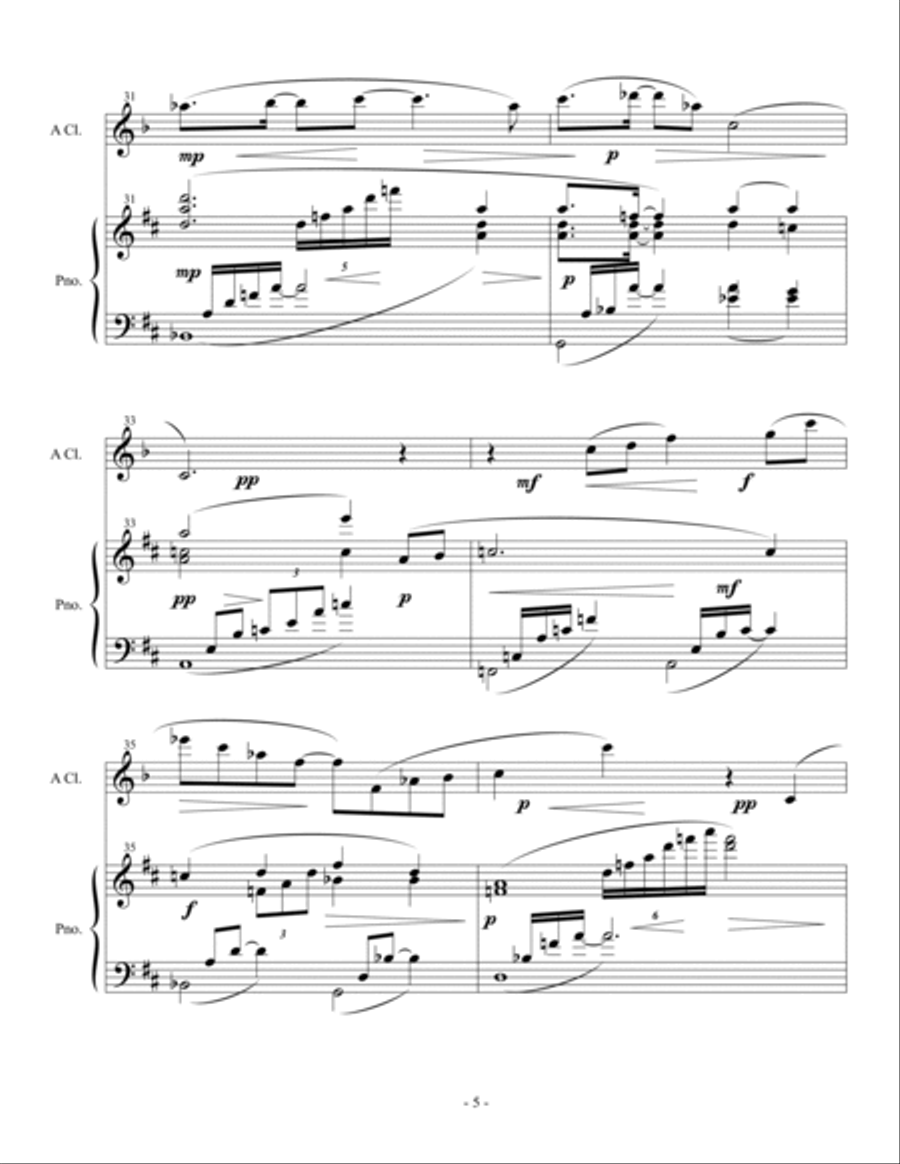 Sonata for Clarinet and Piano Clarinet Solo scores gallery preview page 6