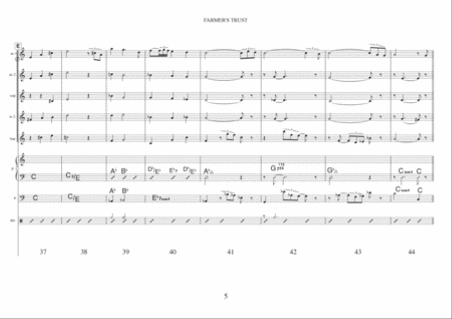Farmer's Trust Jazz Ensemble scores gallery preview page 5