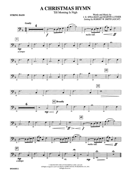 A Christmas Hymn: String Bass