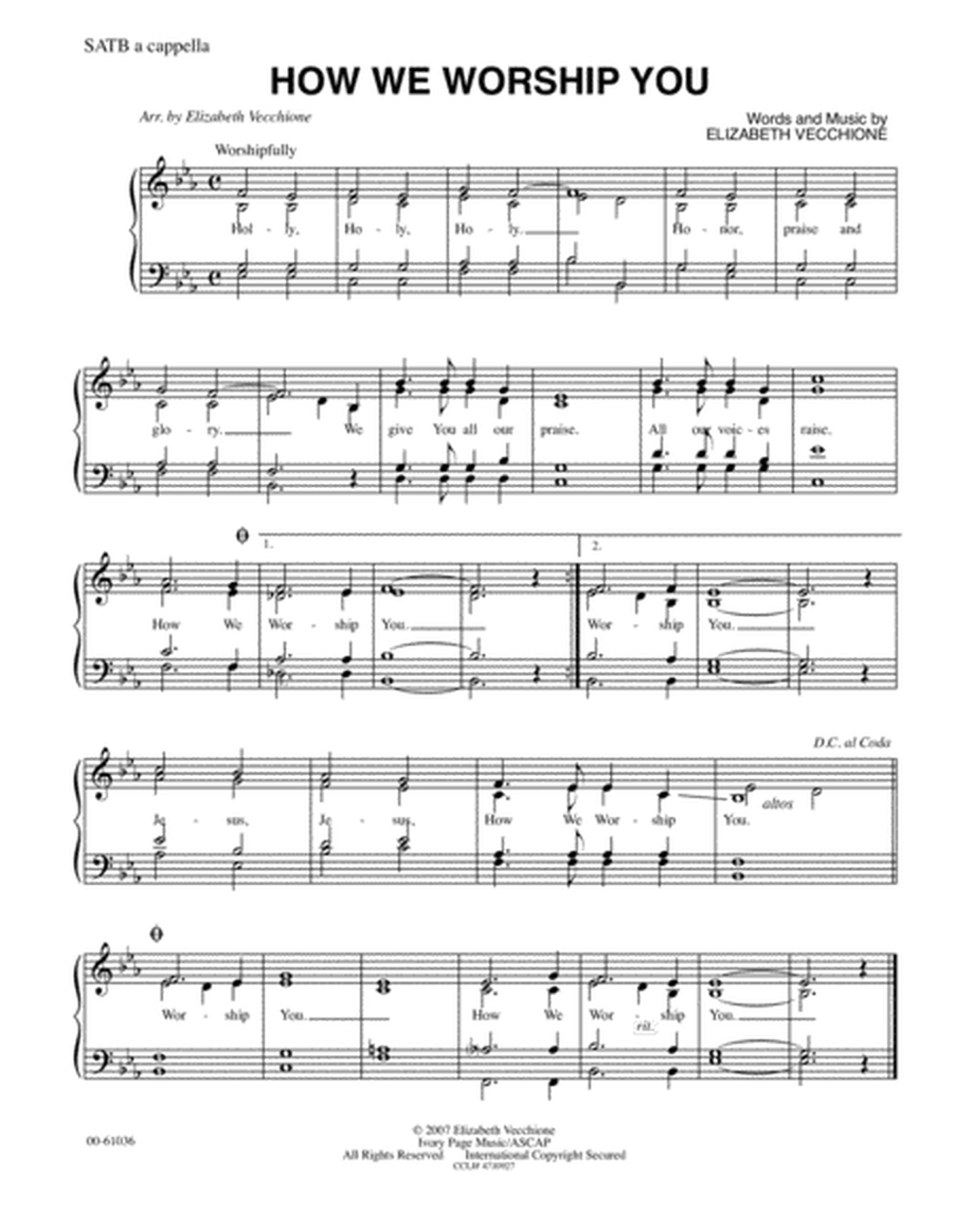 How We Worship You - SATB image number null
