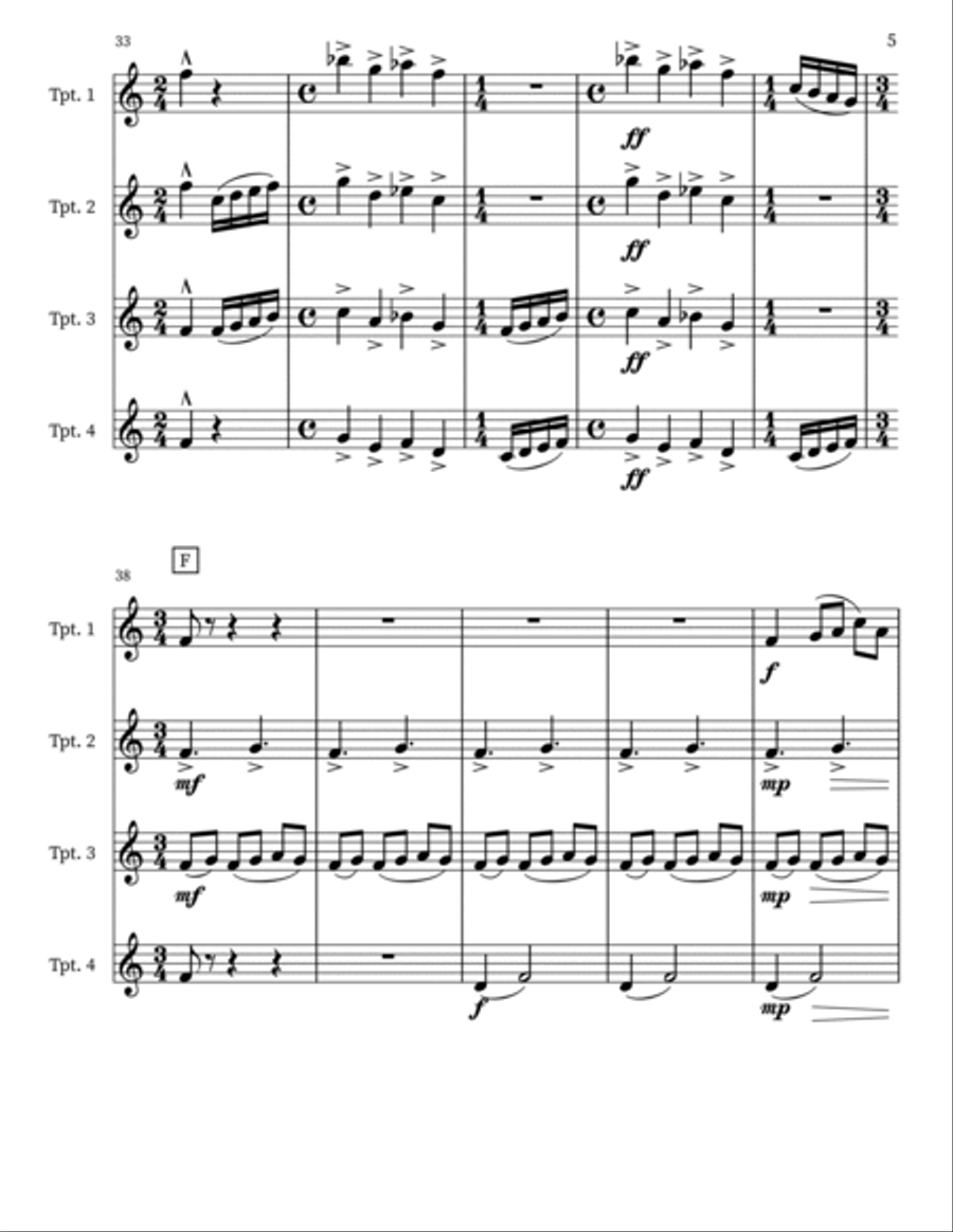 Pursuit of the Upward Way Brass Quartet scores gallery preview page 6