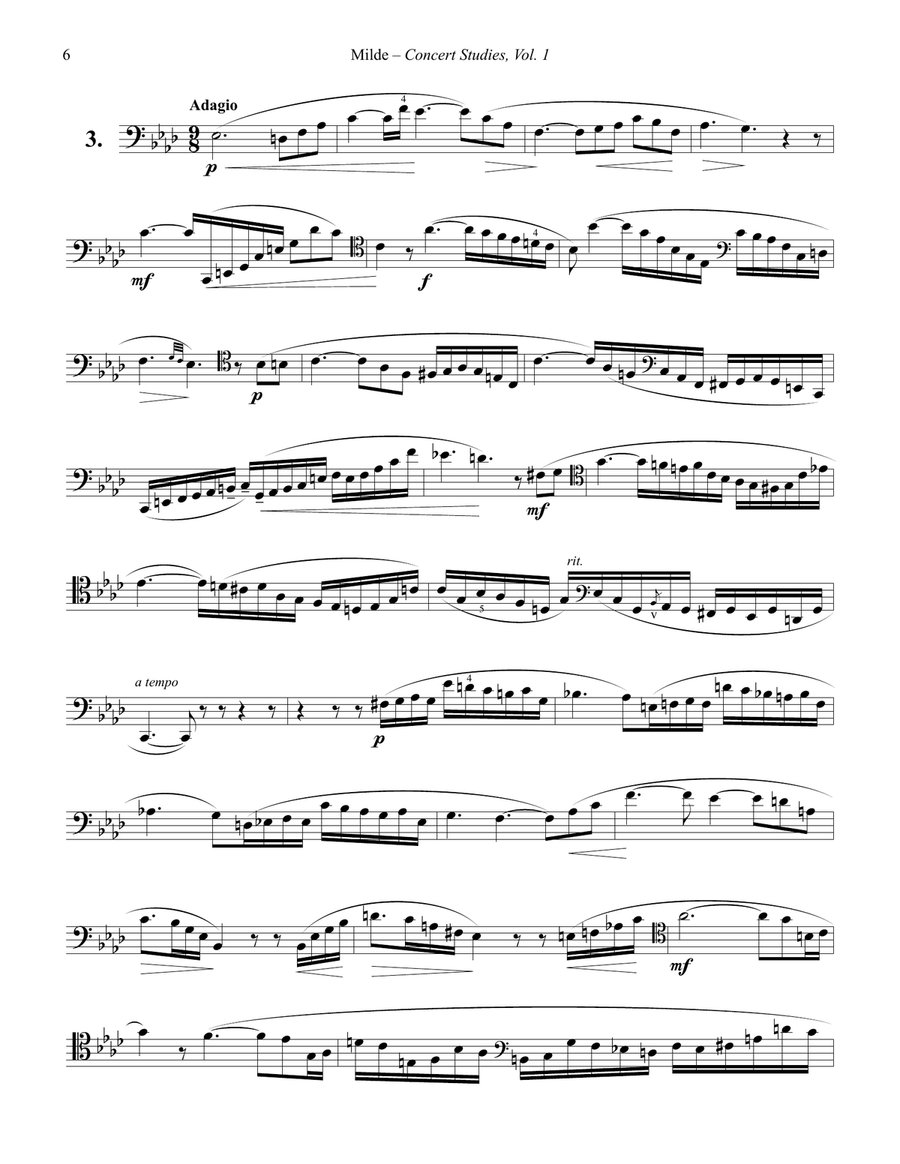 Milde Concert Studies for Trombone Volume 1 Trombone Solo scores gallery preview page 6