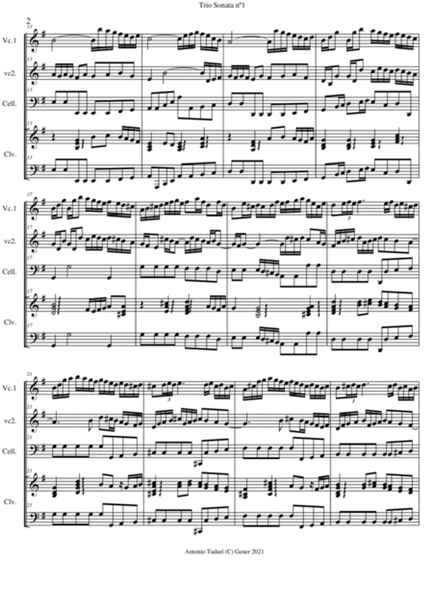 Trio sonata nº1 in G Major - (Toni Tudurí) for flute(violin, violin, cello/viola & harspichord (SC image number null