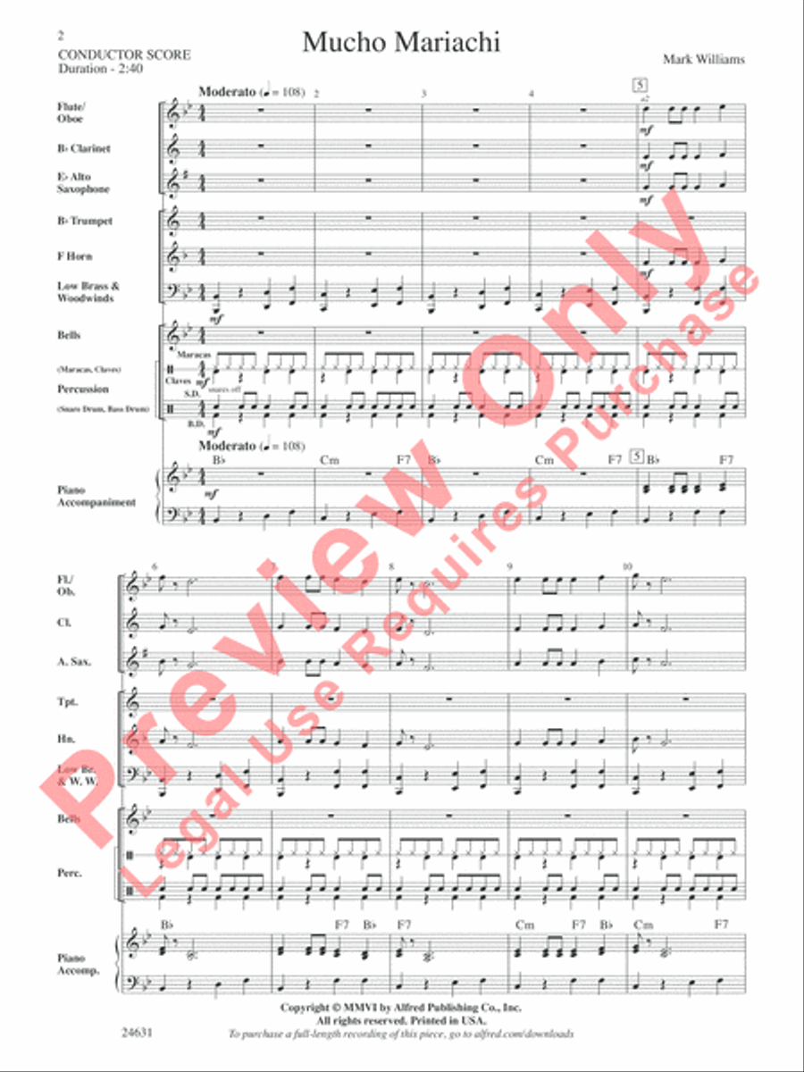 Mucho Mariachi Concert Band scores gallery preview page 3