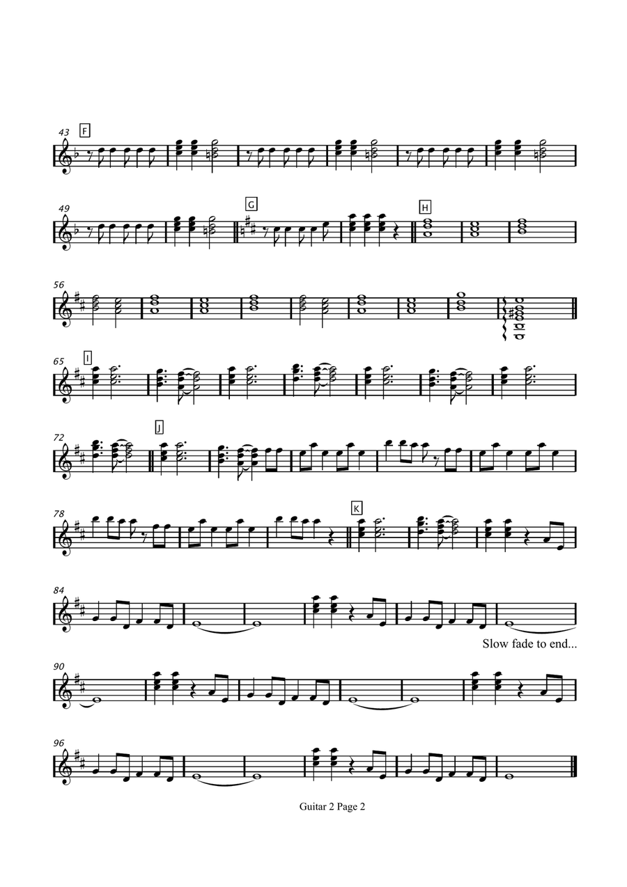 Orinoco Flow Guitar Ensemble scores gallery preview page 6