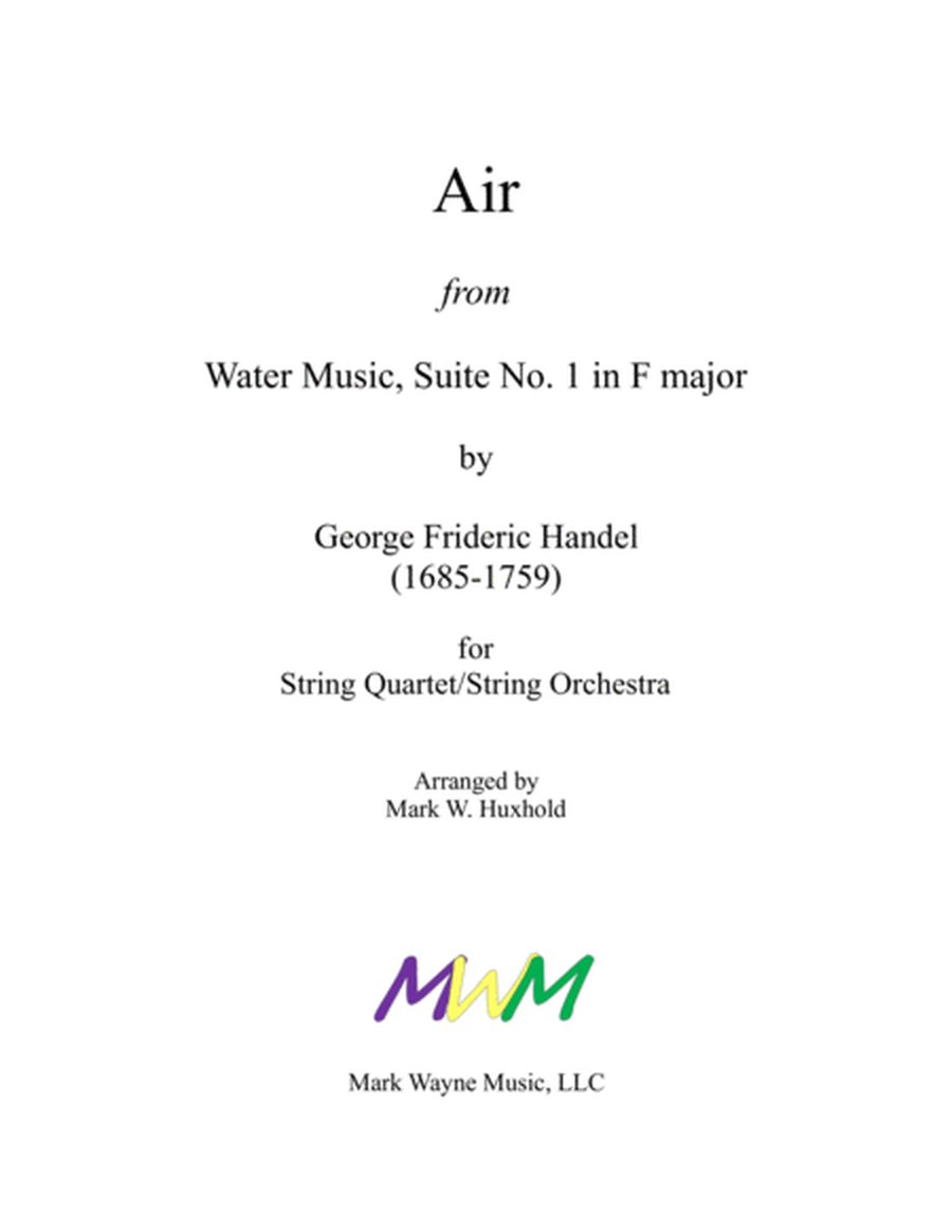 Air from Water Music Suite No.1 in F major