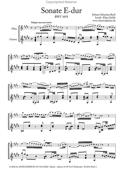 Sonate E-Dur, BWV 1035