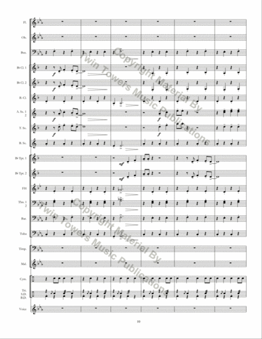 Chorale Prelude: I Want Jesus To Walk With Me Concert Band scores gallery preview page 11