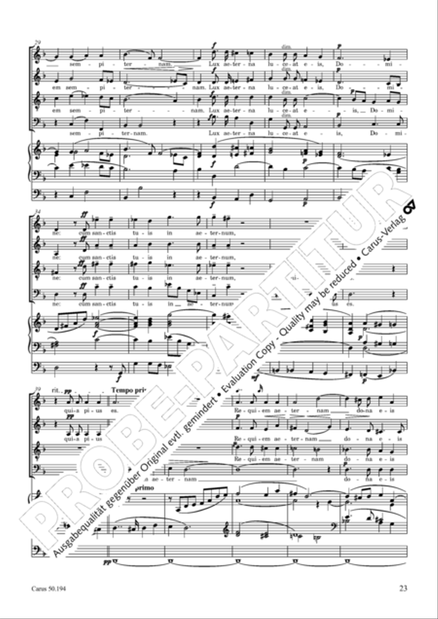 Requiem in D minor 4-Part scores gallery preview page 24