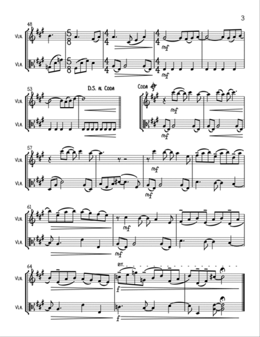 Here Comes The Sun String Duet scores gallery preview page 3