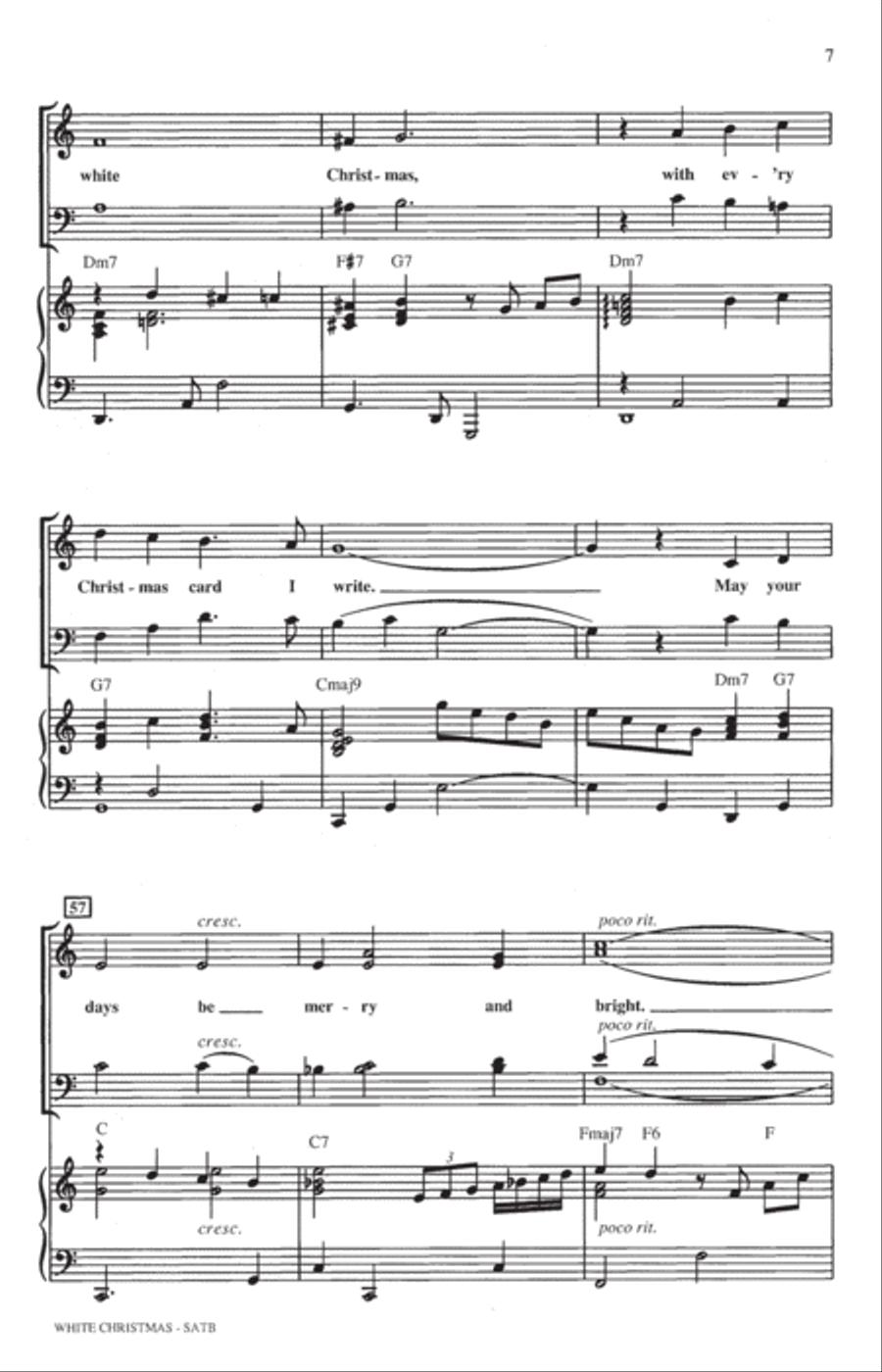 White Christmas (from Holiday Inn) (arr. Mac Huff) 4-Part scores gallery preview page 6