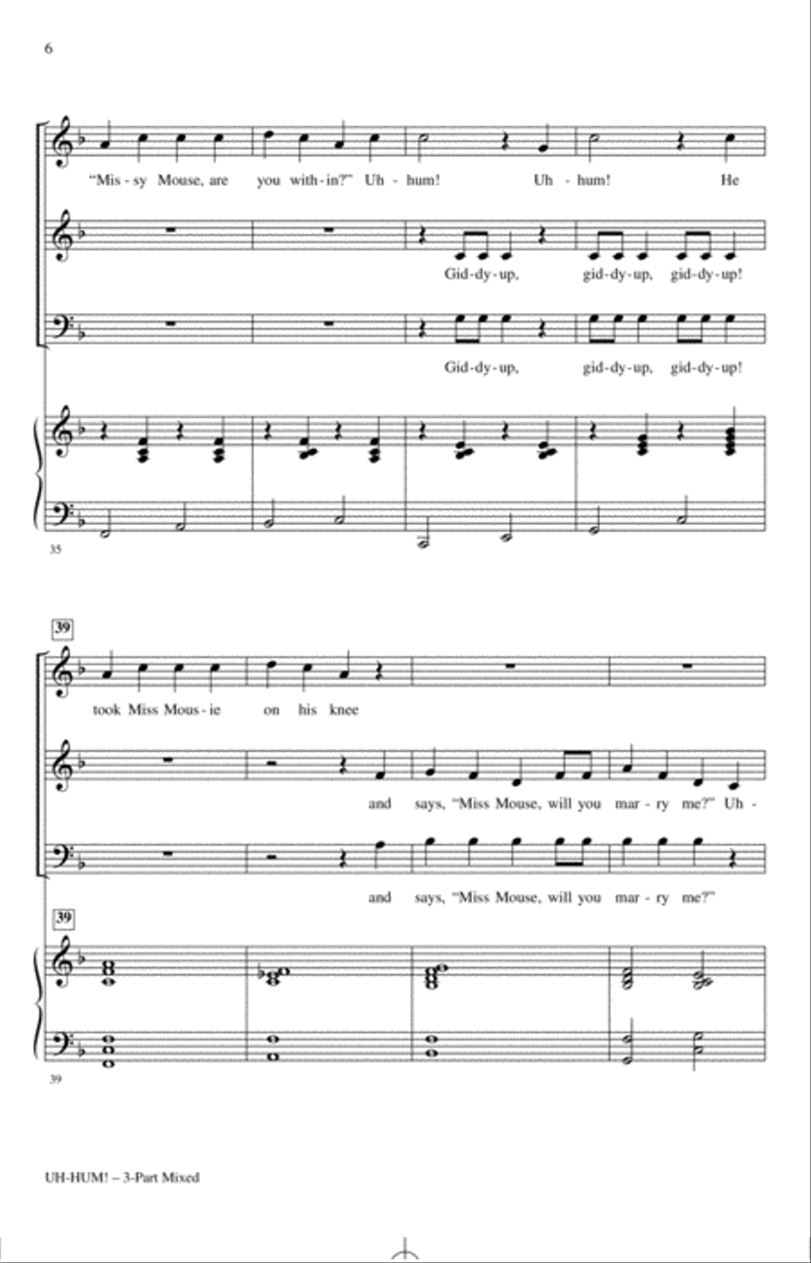 Uh-Hum! (Froggie Went A-Courtin') 3-Part scores gallery preview page 5