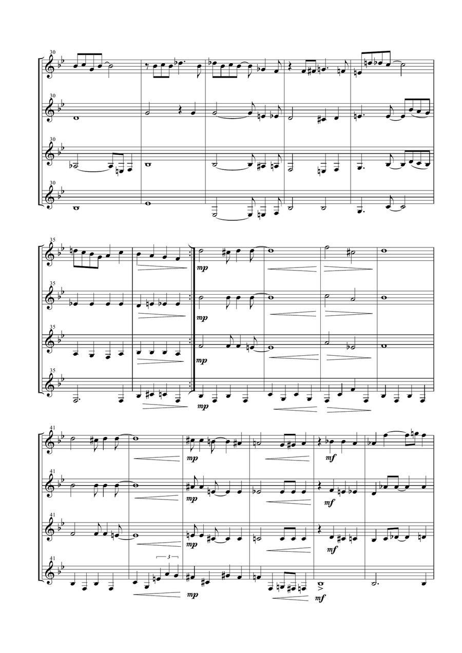 Mood Indigo Woodwind Quartet scores gallery preview page 5