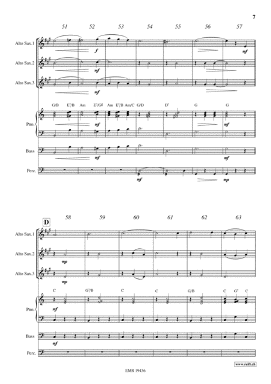 Plaisir d' Amour Alto Saxophone scores gallery preview page 7