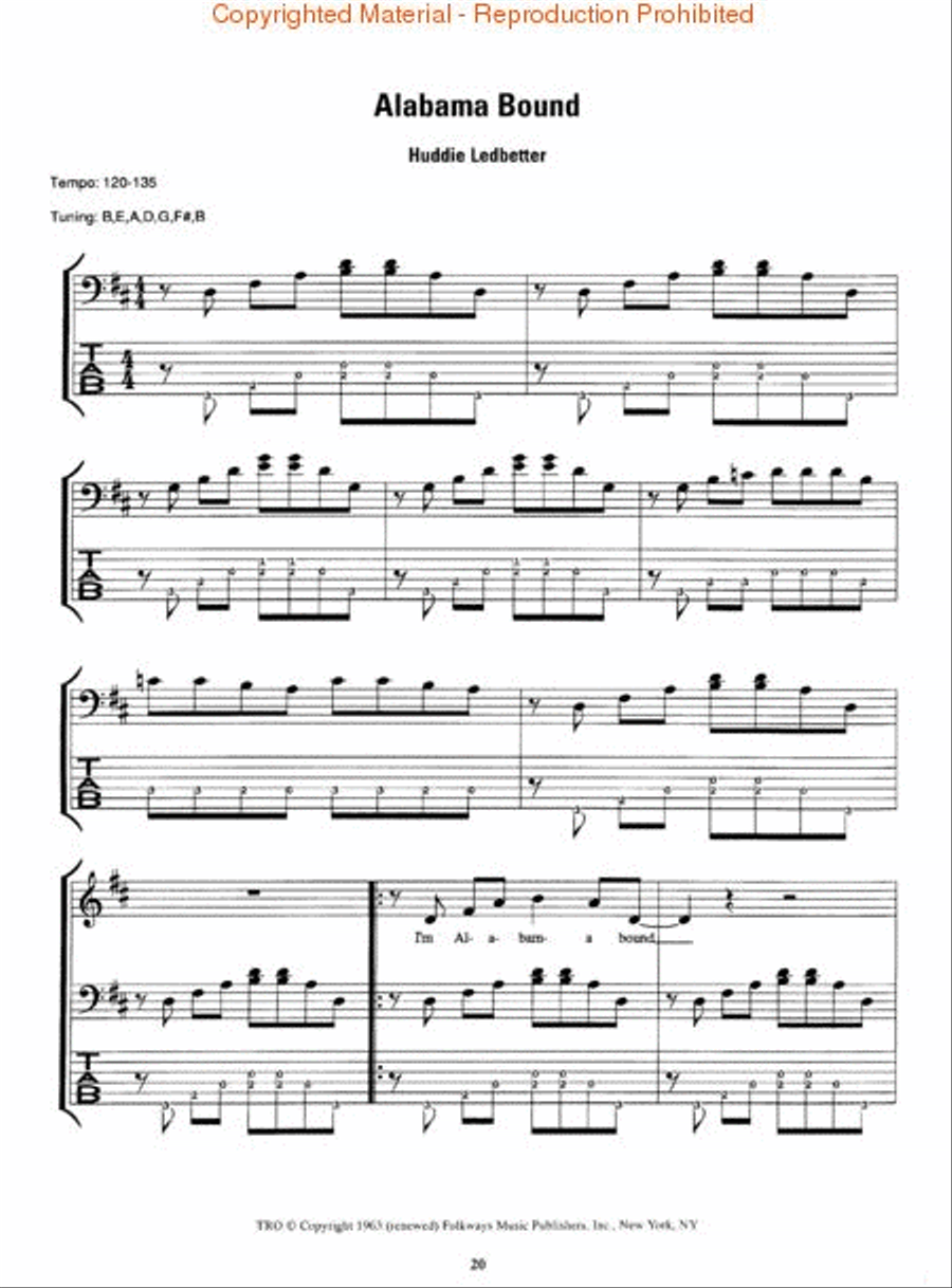 Leadbelly - No Stranger to the Blues Electric Guitar scores gallery preview page 2
