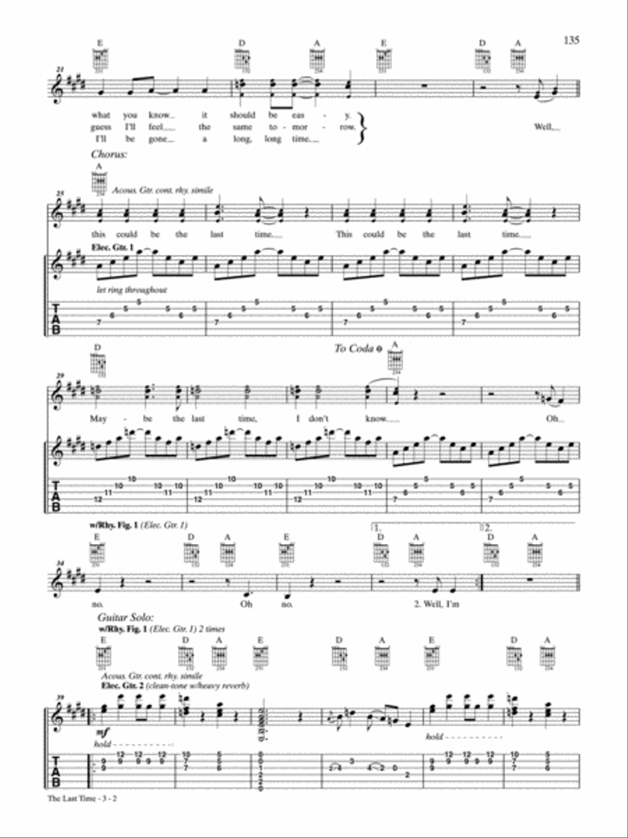 The Last Time The Last Time Guitar Tablature scores gallery preview page 2