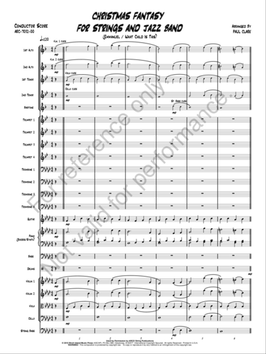 Christmas Fantasy Jazz Ensemble scores gallery preview page 2