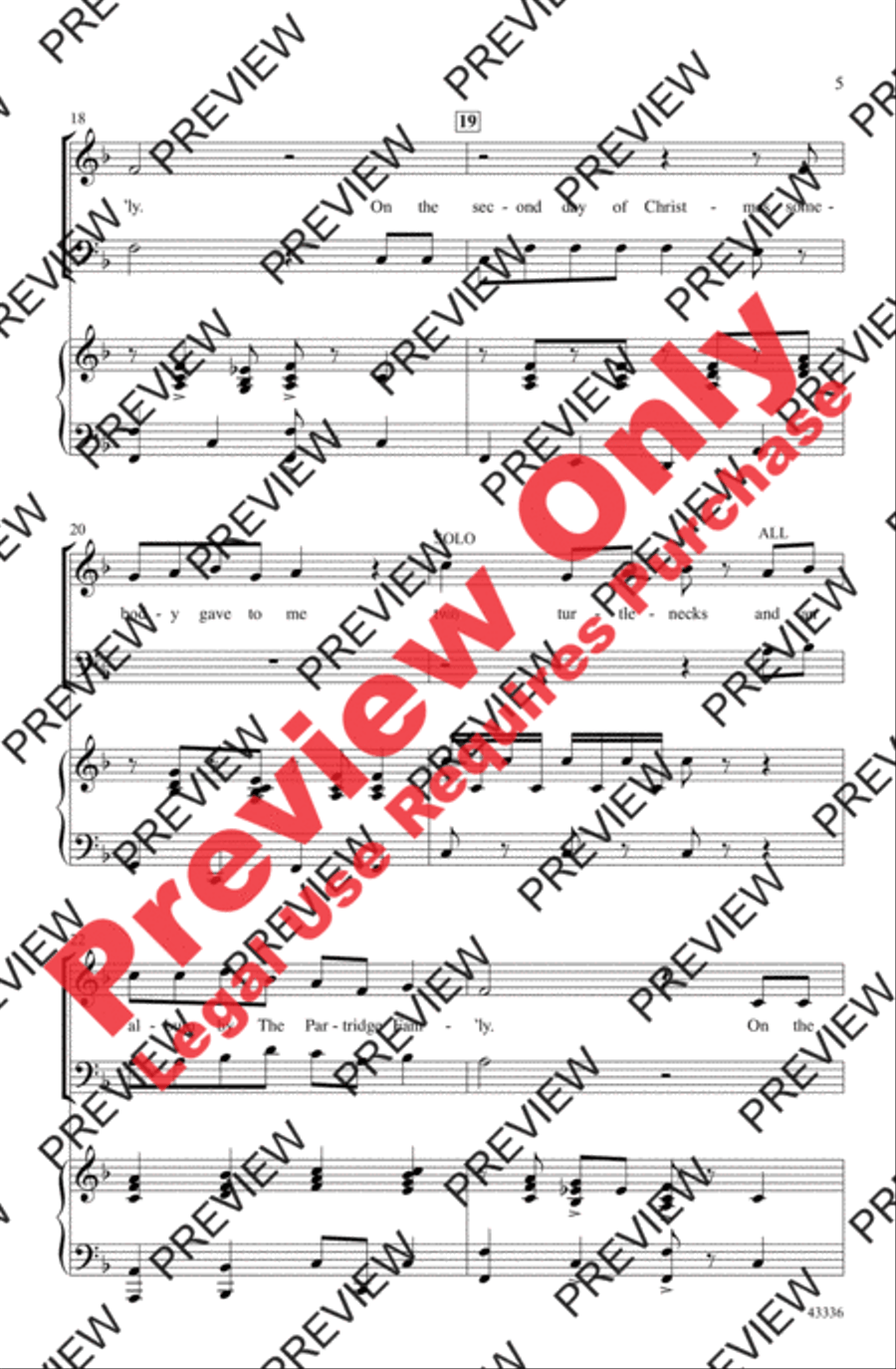 The Twelve Days of a Regifted Christmas 3-Part scores gallery preview page 5