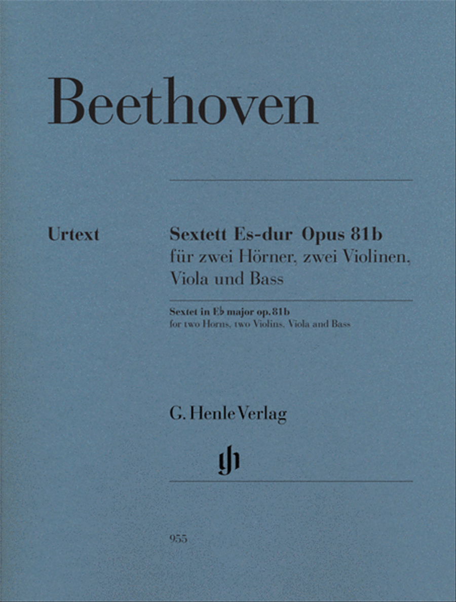 Sextet in E-flat Major, Op. 81b Horn scores gallery preview page 1