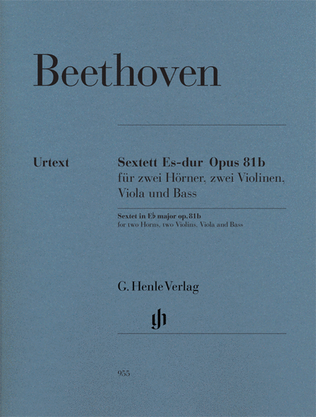 Book cover for Sextet in E-flat Major, Op. 81b