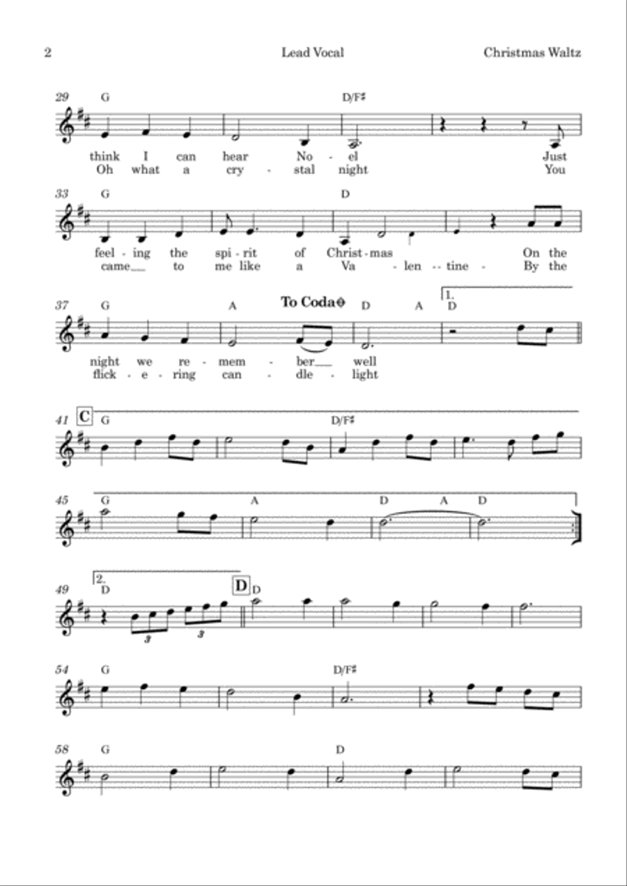 Christmas Waltz Piano scores gallery preview page 2