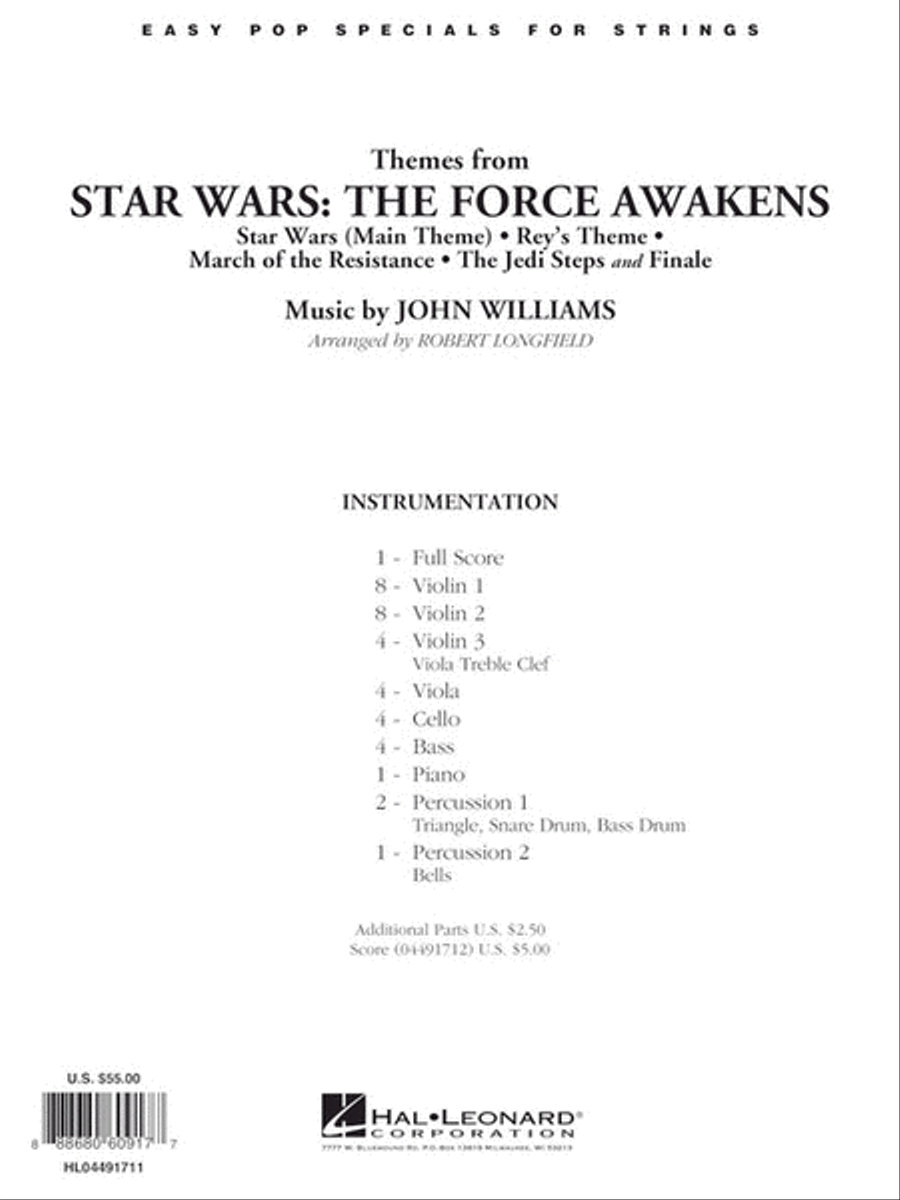 Themes from Star Wars: The Force Awakens String Orchestra scores gallery preview page 8