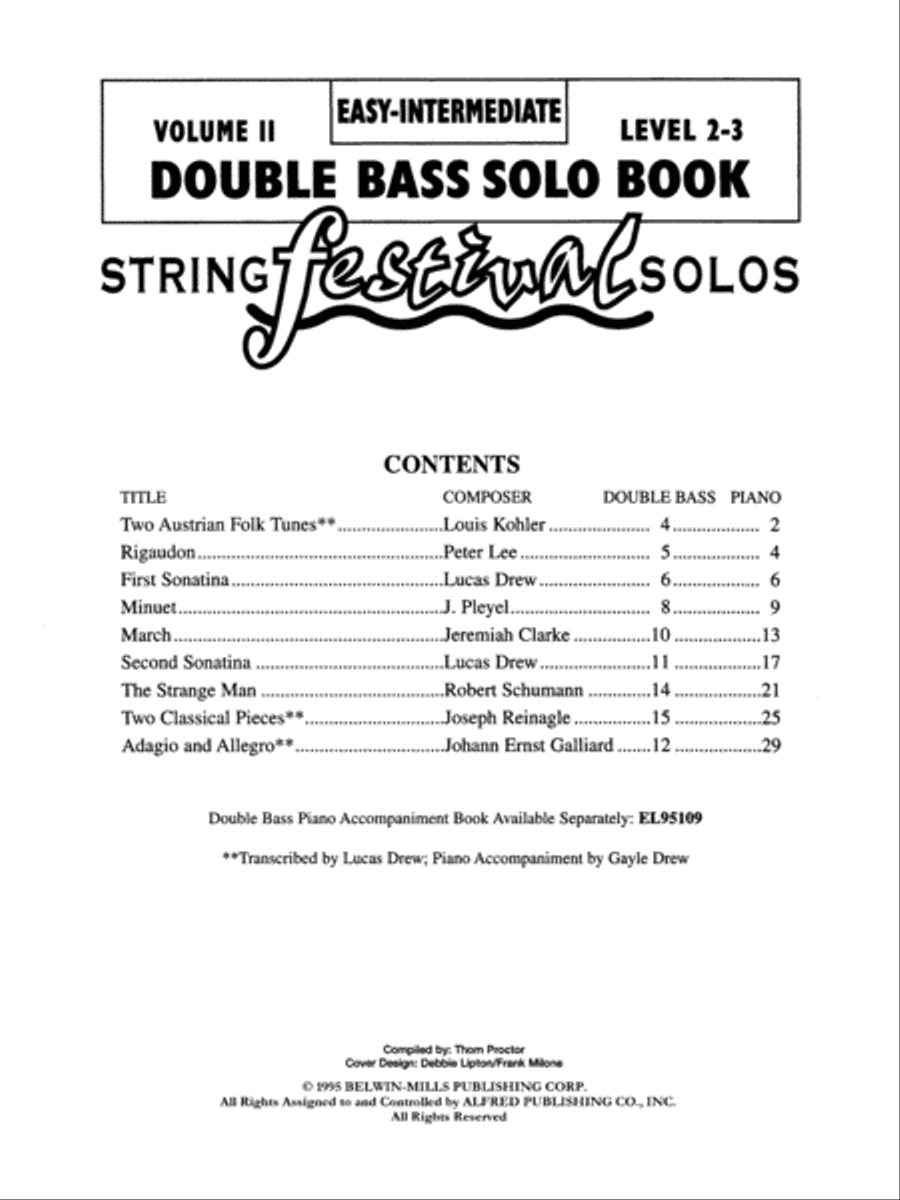 String Festival Solos, Volume 2 Double Bass scores gallery preview page 2