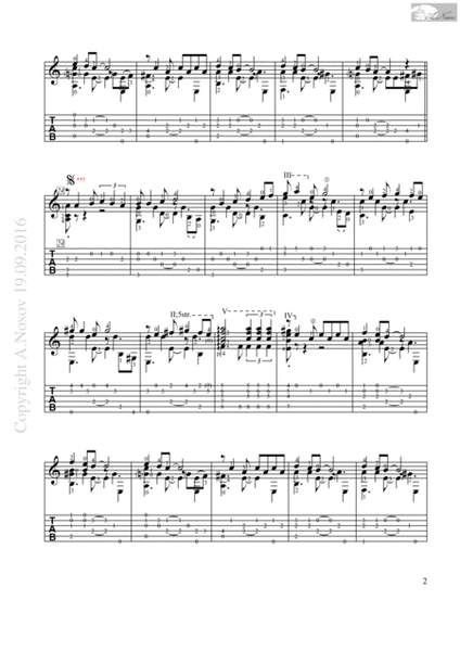Sway (Sheet music for guitar) image number null