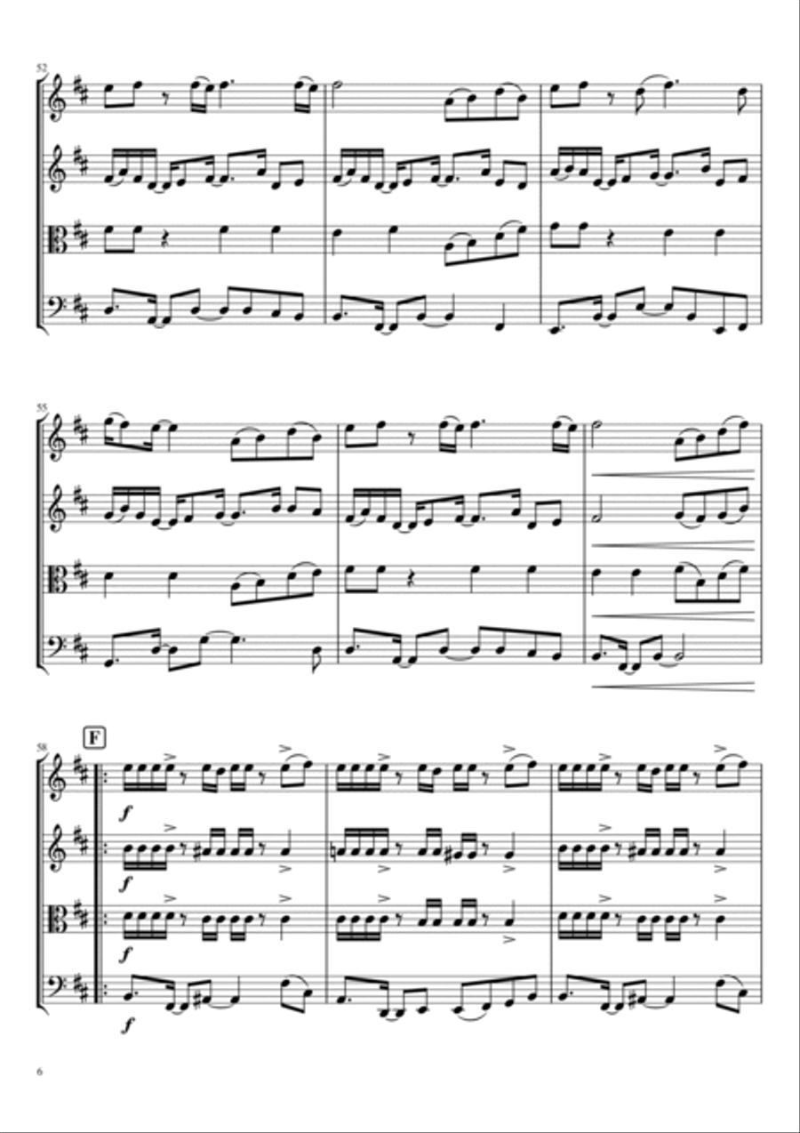 Yo No Se Manana String Quartet scores gallery preview page 6