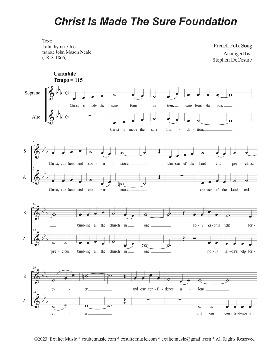 Book cover for Christ Is Made The Sure Foundation (2-part choir - (SA)
