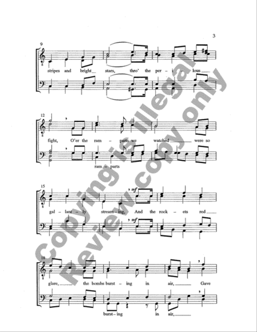Star Spangled Banner Star Spangled Banner TTBB scores gallery preview page 6