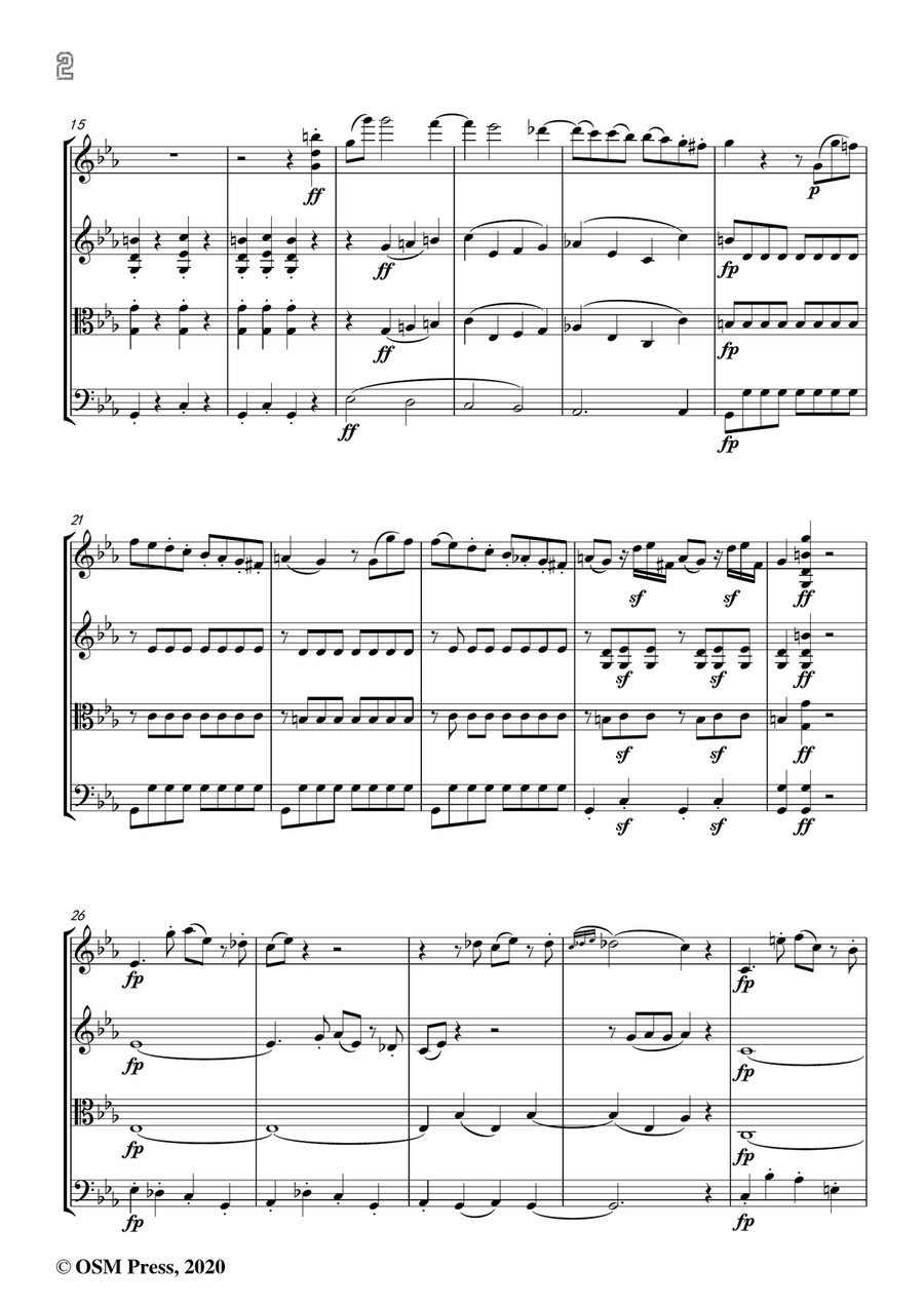 Beethoven-String Quartet No.4 in c minor,Op.18 No.4 String Quartet scores gallery preview page 4