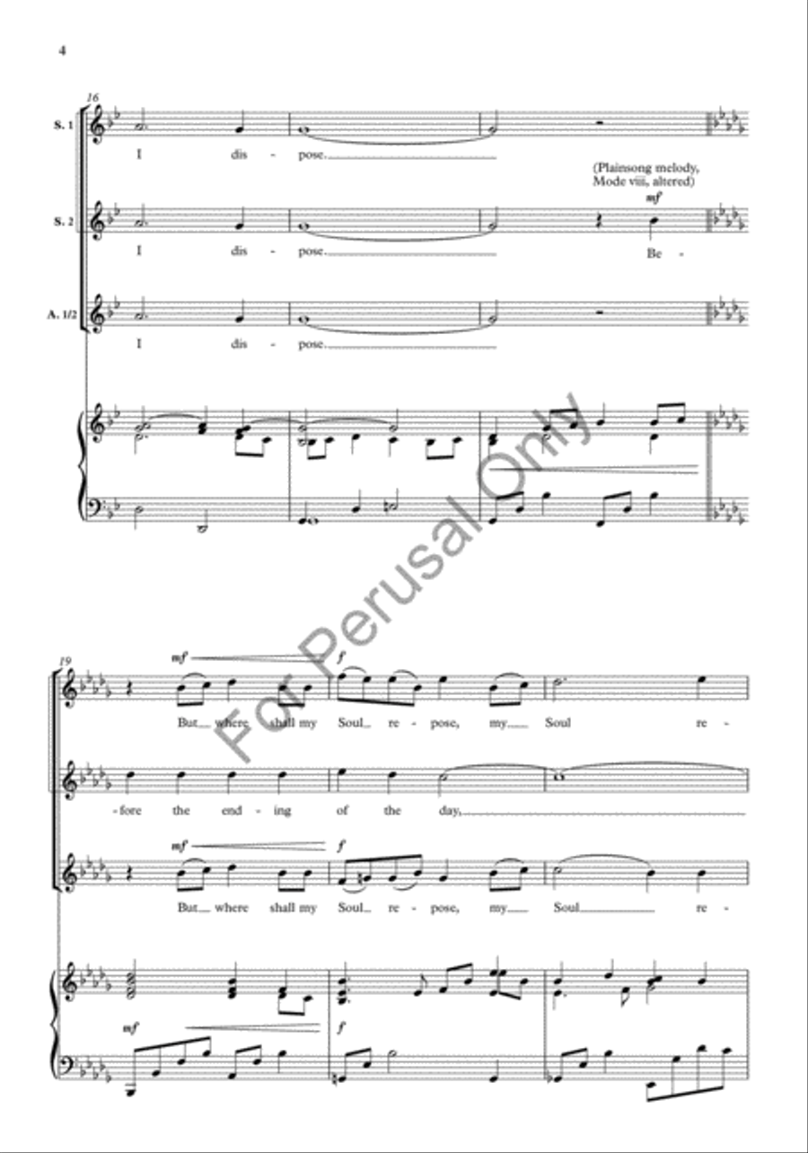 Evening Hymn SSAA scores gallery preview page 4
