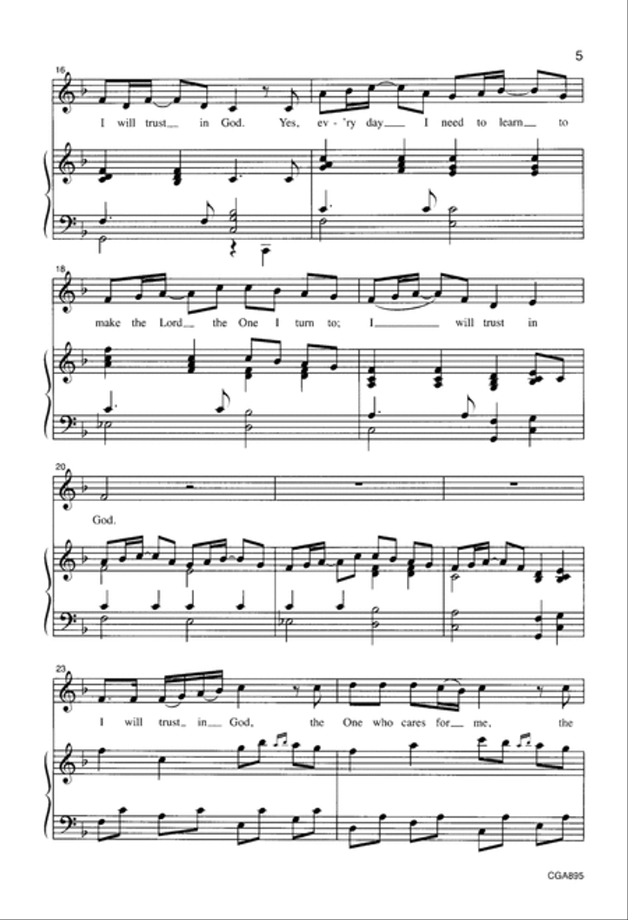 I Will Trust in God Choir scores gallery preview page 5