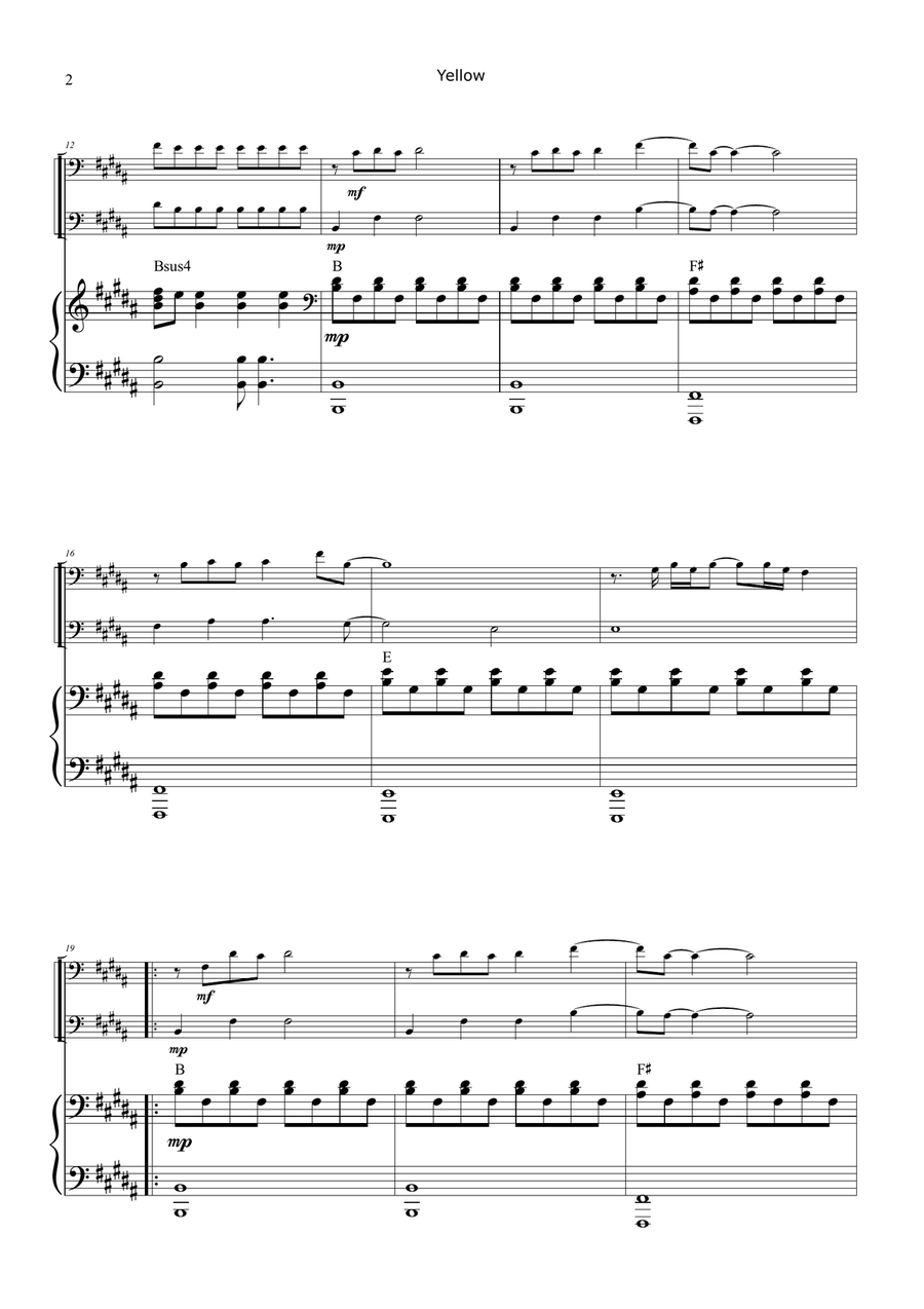 Yellow Trombone Duet scores gallery preview page 2
