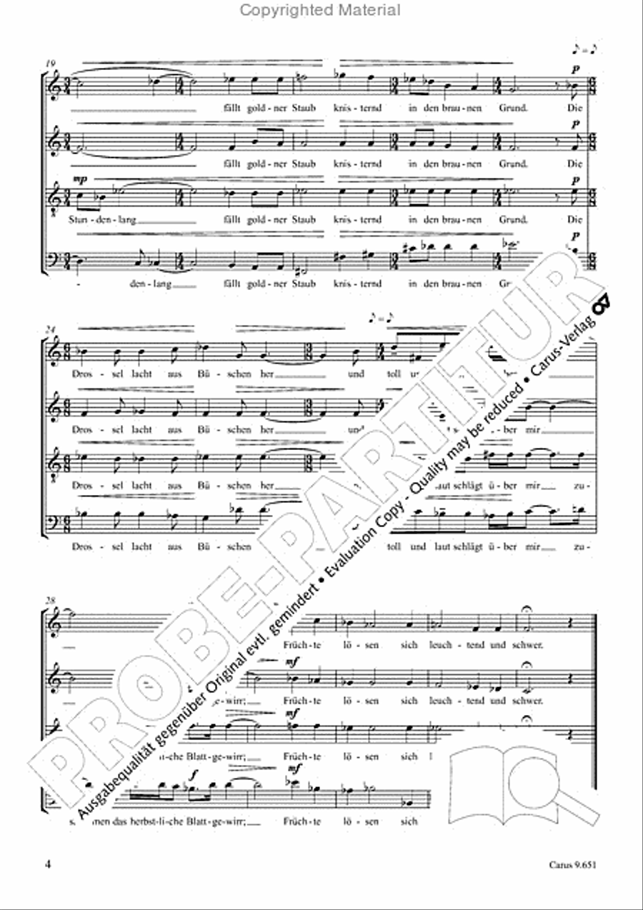 Sonniger Nachmittag 4-Part scores gallery preview page 5
