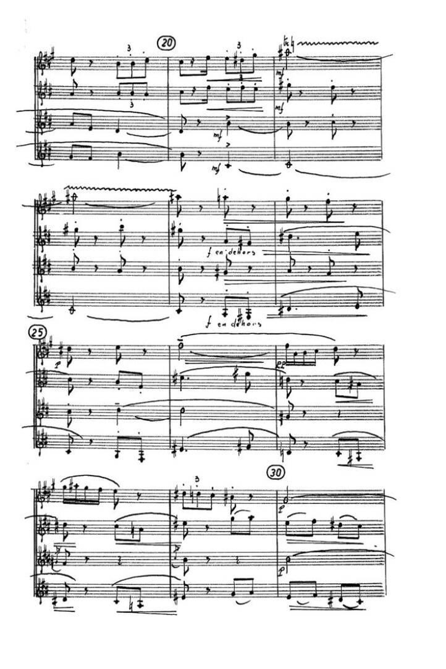 3 petites pièces 9 ter Clarinet Quartet scores gallery preview page 2