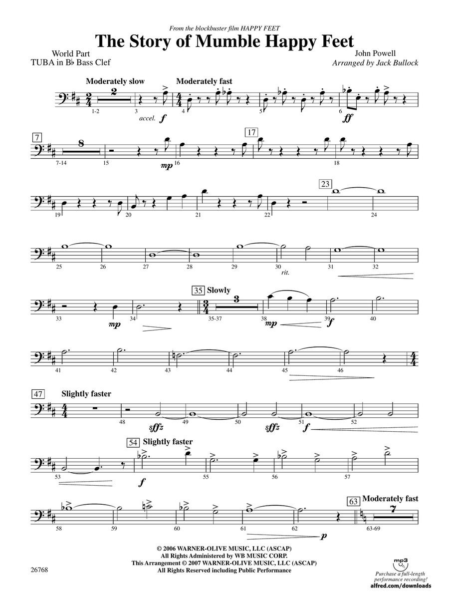 The Story of Mumble Happy Feet: (World Part) B-flat Tuba B.C.