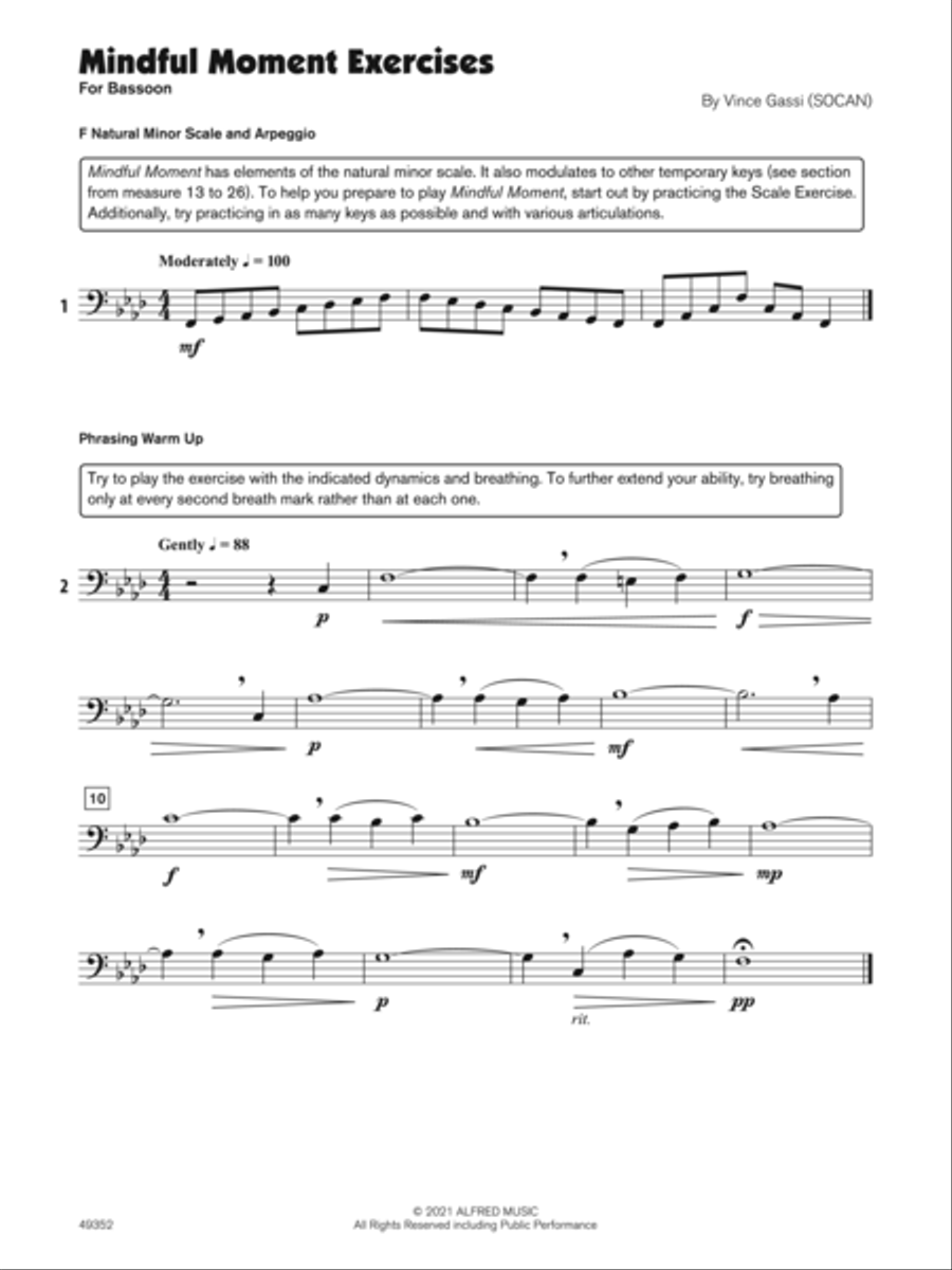 Mindful Moment (Sound Innovations Soloist, Bassoon) Small Ensemble scores gallery preview page 2