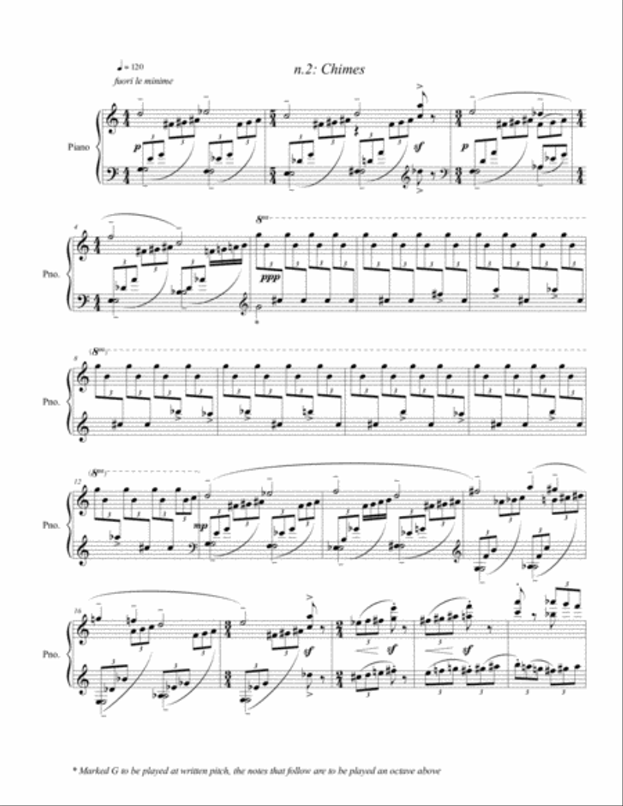 Four sketches for solo piano Piano Solo scores gallery preview page 4