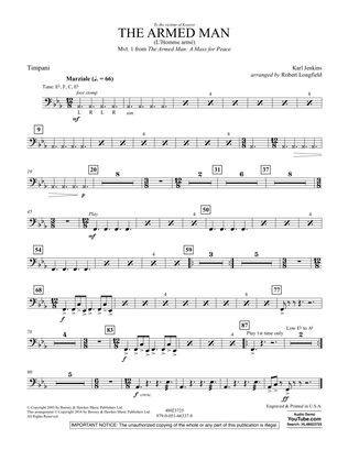 The Armed Man (from A Mass for Peace) (arr. Robert Longfield) - Timpani