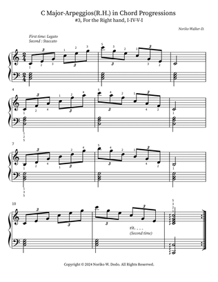 Book cover for C Major-Arpeggios(R.H.) in Chord Progressions