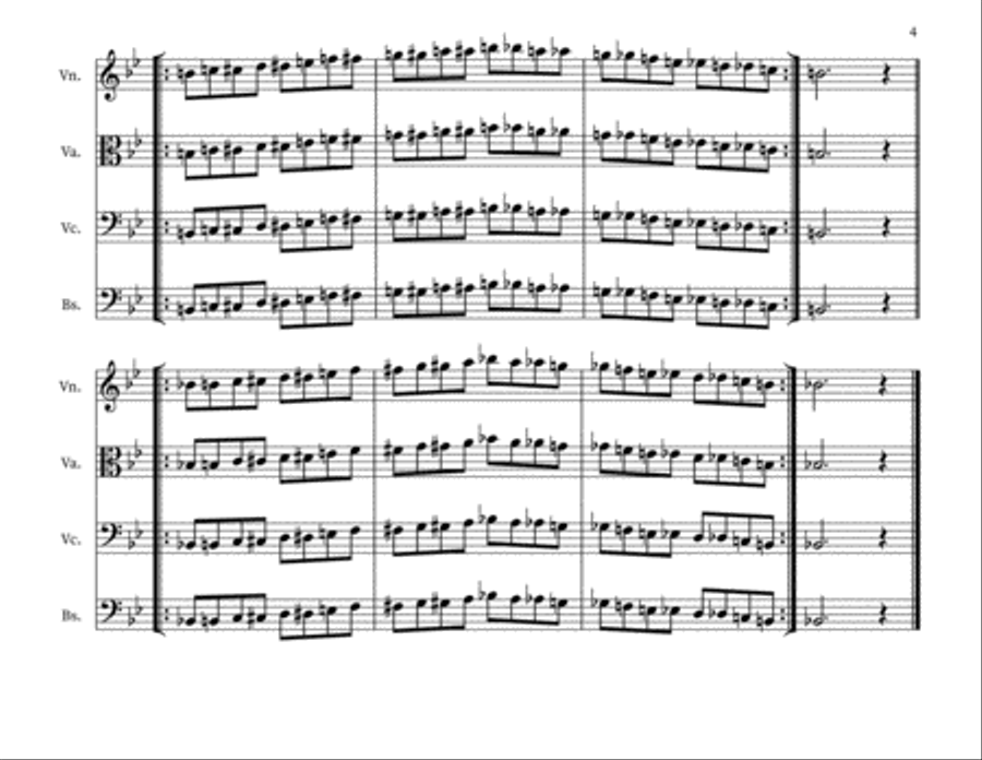 String Chromatic Warm Up No 1 String Orchestra scores gallery preview page 4
