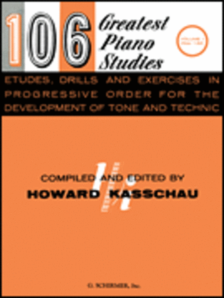 Book cover for 106 Greatest Piano Etudes, Drills and Exercises – Volume 1