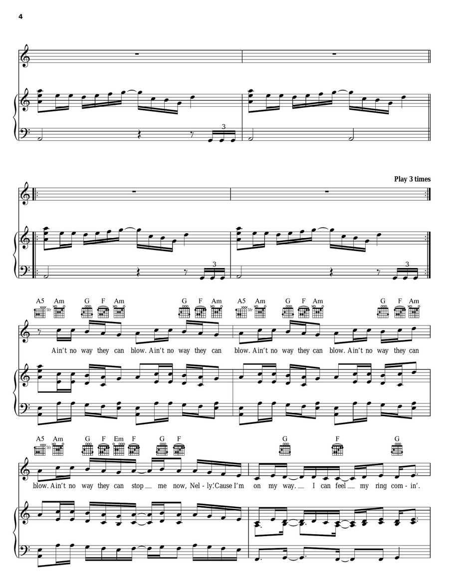 Heart Of A Champion Heart Of A Champion Piano, Vocal, Guitar scores gallery preview page 4